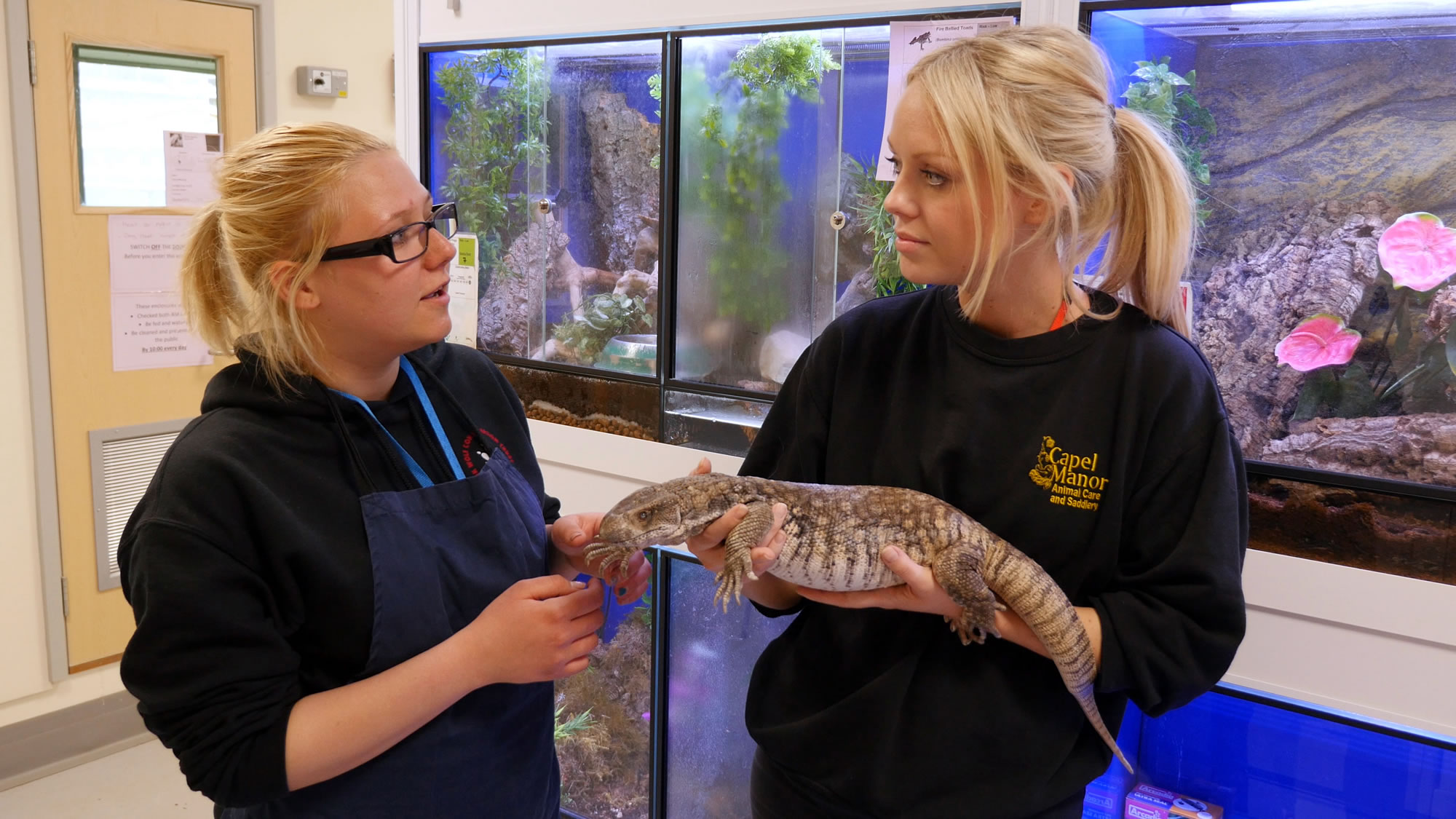 Student with bo the bosc monitor