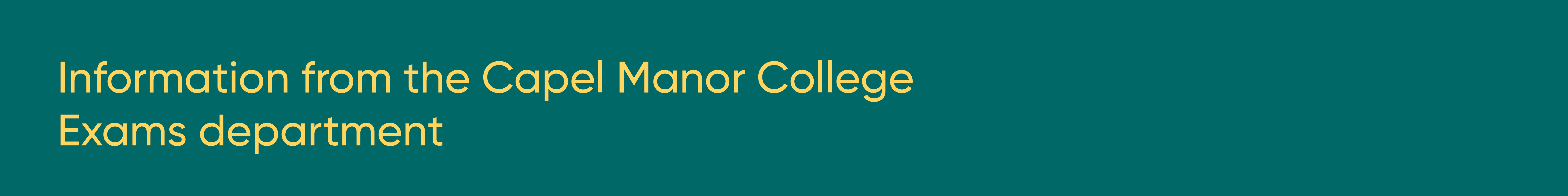 Detailed information regarding the exam department can be found here